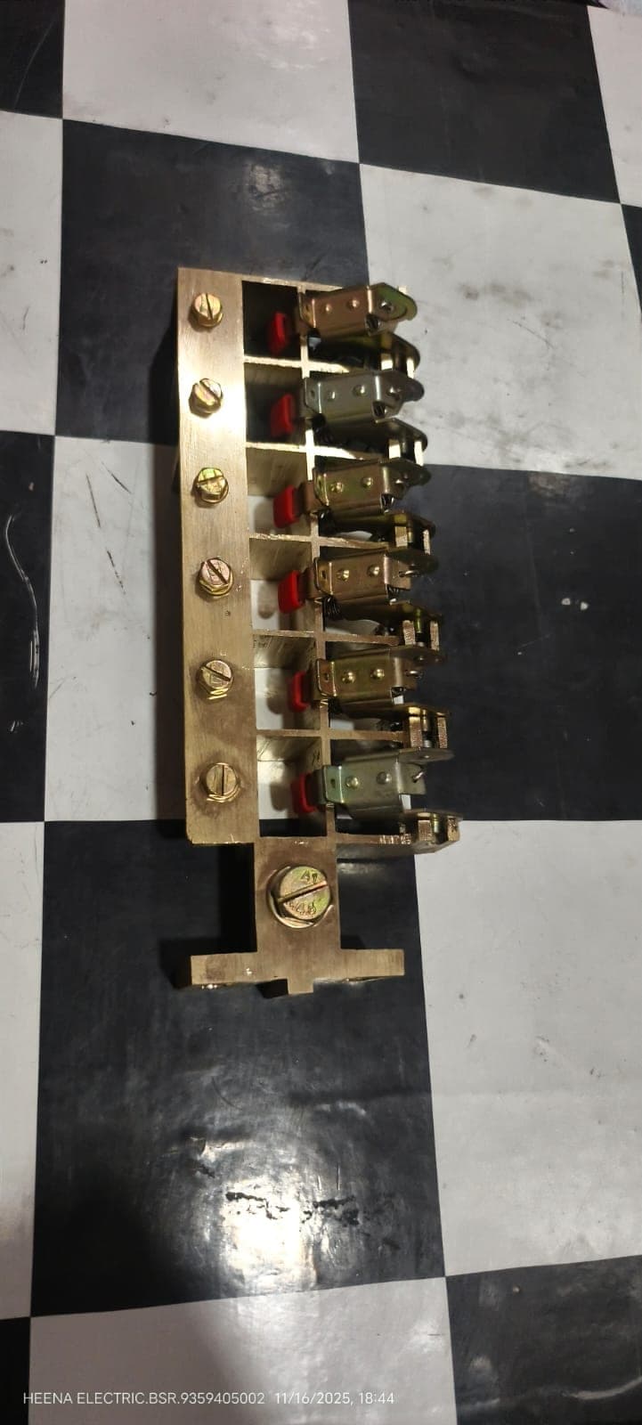 Brass terminal connector strip for electrical equipment made by Heena Electric Corporation